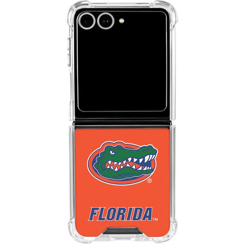 University of Florida Gators Mascot Logo Galaxy Z Flip7 Clear Case