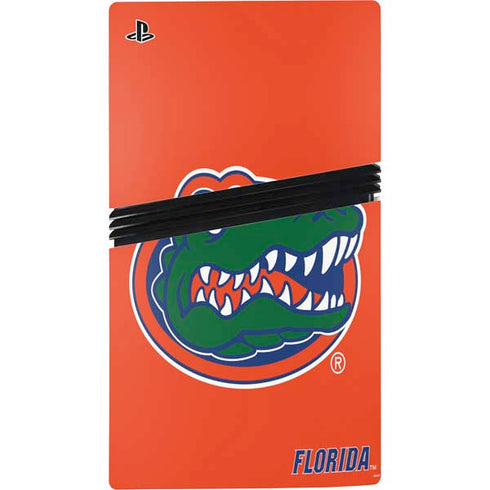 University of Florida Gators Mascot Logo PS5 Pro Disk Console Skin