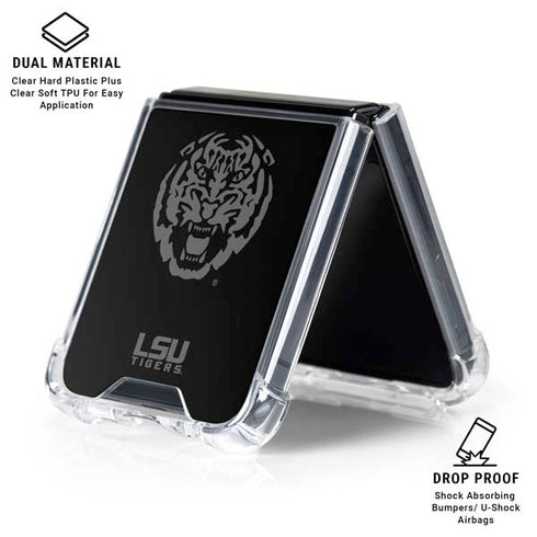LSU Geaux Tigers Galaxy Z Flip7 Clear Case