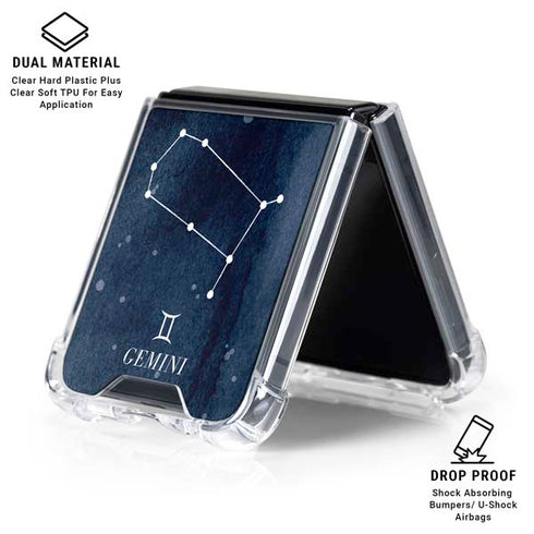 Gemini Constellation Galaxy Z Flip6 Clear Case