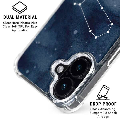 Gemini Constellation iPhone 16 Plus Clear Case