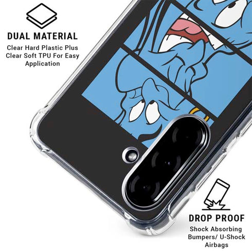 Disney Aladdin Genie Faces Grid Galaxy A36 5G Clear Case