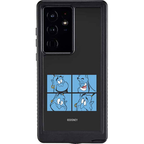Disney Aladdin Genie Faces Grid Galaxy S24 Ultra Waterproof Case