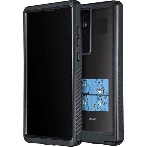Disney Aladdin Genie Faces Grid Galaxy S24 Ultra Waterproof Case