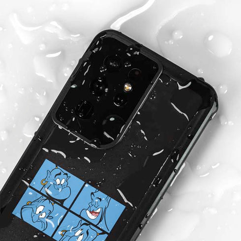 Disney Aladdin Genie Faces Grid Galaxy S24 Ultra Waterproof Case