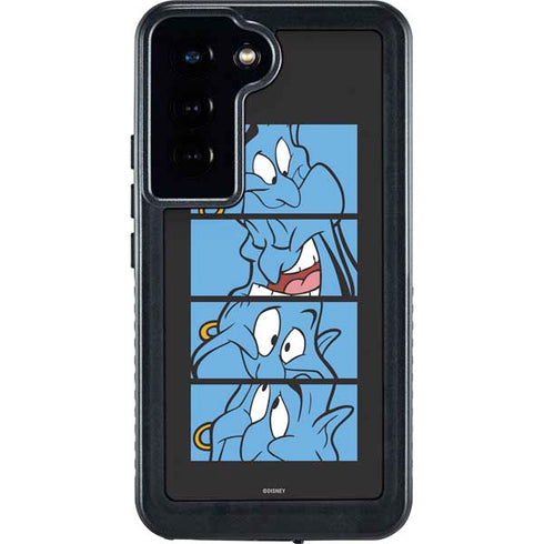 Disney Aladdin Genie Faces Grid Galaxy S24 Waterproof Case