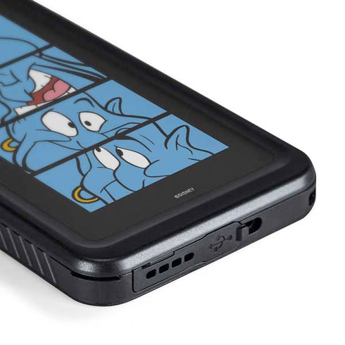 Disney Aladdin Genie Faces Grid Galaxy S24 Waterproof Case
