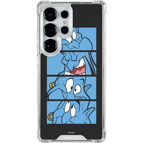 Disney Aladdin Genie Faces Grid Galaxy S26 Ultra Clear Case