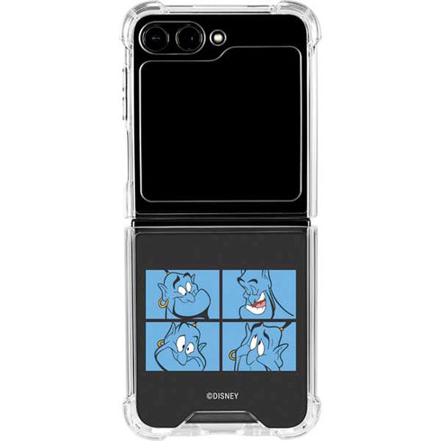 Disney Aladdin Genie Faces Grid Galaxy Z Flip6 Clear Case