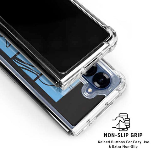 Disney Aladdin Genie Faces Grid Galaxy Z Fold6 Clear Case