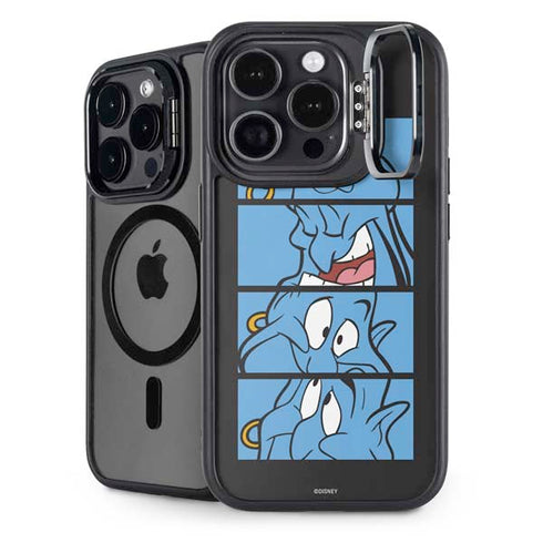 Disney Aladdin Genie Faces Grid iPhone 15 Pro Kickstand Case
