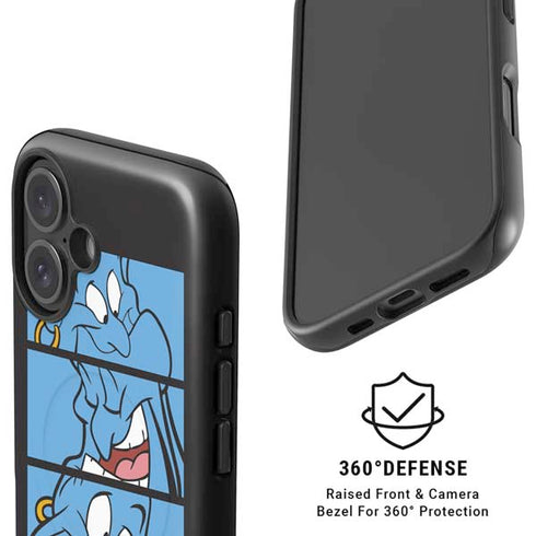 Disney Aladdin Genie Faces Grid iPhone 16 Plus Magsafe Impact Case