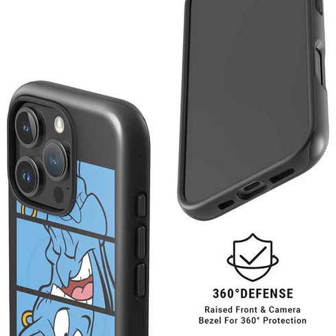 Disney Aladdin Genie Faces Grid iPhone 16 Pro Magsafe Impact Case