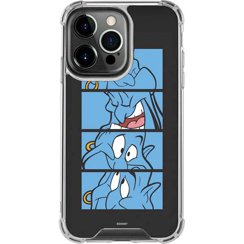 Disney Aladdin Genie Faces Grid iPhone 16 Pro Max Clear Case