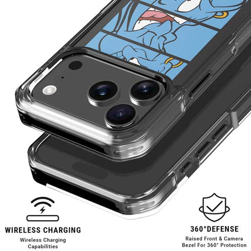 Disney Aladdin Genie Faces Grid iPhone 18 Pro Clear Case