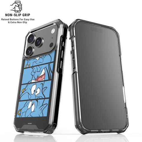 Disney Aladdin Genie Faces Grid iPhone 18 Pro Clear Case