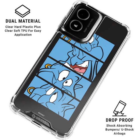 Disney Aladdin Genie Faces Grid Moto G Power 5G (2024) Clear Case