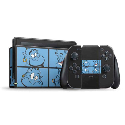 Disney Aladdin Genie Faces Grid Nintendo Skins