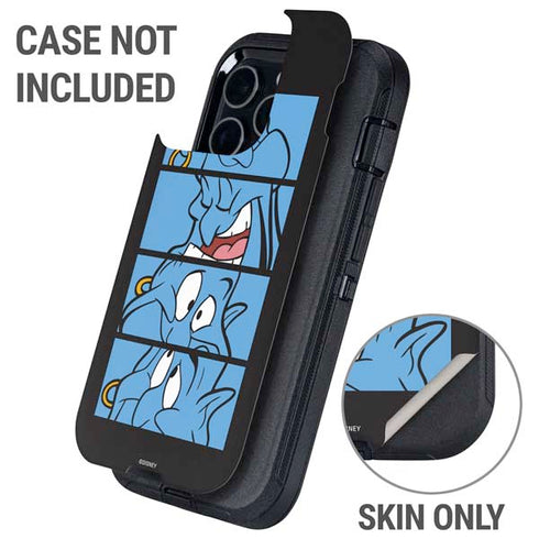 Disney Aladdin Genie Faces Grid Otterbox Defender iPhone Skin