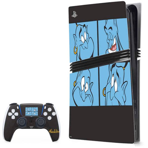 Disney Aladdin Genie Faces Grid PlayStation PS5 Skins