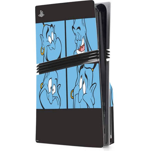 Disney Aladdin Genie Faces Grid PS5 Pro Disk Console Skin