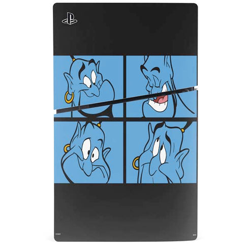 Disney Aladdin Genie Faces Grid PS5 Slim Digital Edition Console Skin