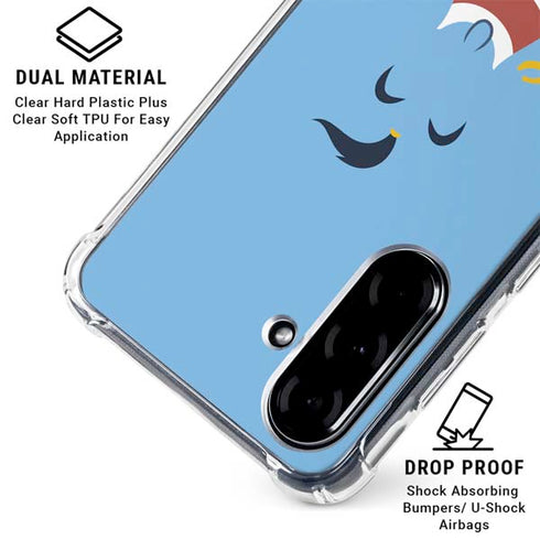 Disney Aladdin Genie Outline Art Galaxy A36 5G Clear Case