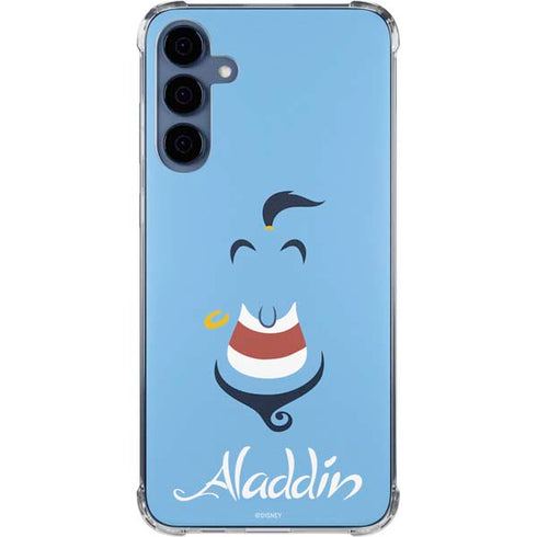Disney Aladdin Genie Outline Art Galaxy A55 5G Clear Case