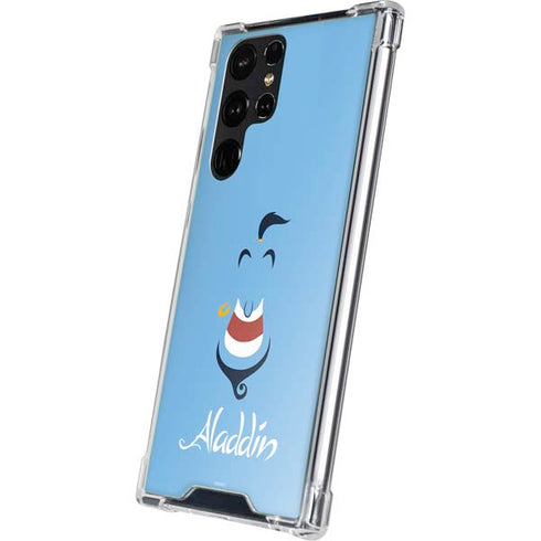 Disney Aladdin Genie Outline Art Galaxy S23 Ultra Clear Case