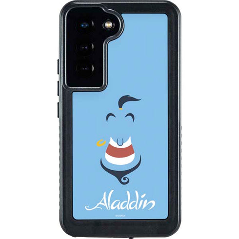 Disney Aladdin Genie Outline Art Galaxy S24 Waterproof Case