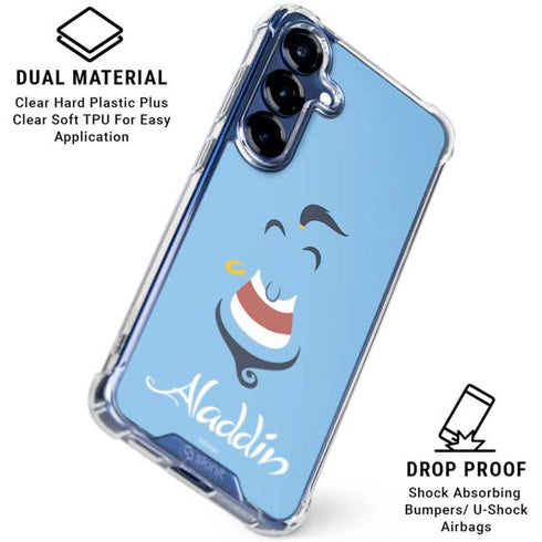 Disney Aladdin Genie Outline Art Galaxy S25 Clear Case