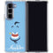 Disney Aladdin Genie Outline Art Galaxy Z Fold5 5G Clear Case