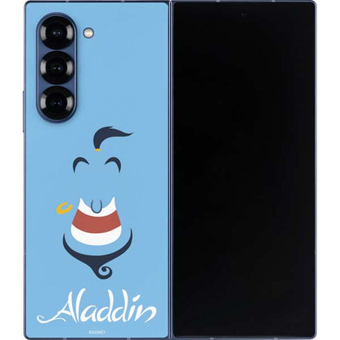 Disney Aladdin Genie Outline Art Galaxy Z Fold6 Skin