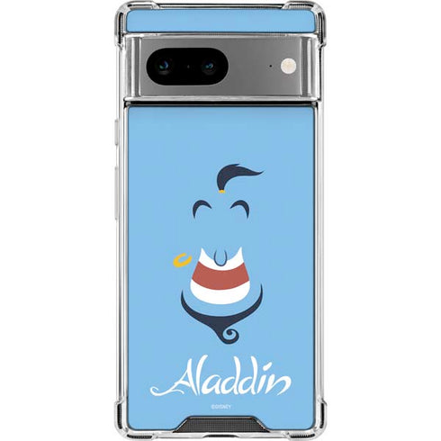 Disney Aladdin Genie Outline Art Google Pixel 8a Clear Case