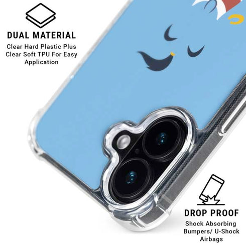 Disney Aladdin Genie Outline Art iPhone 16 Clear Case