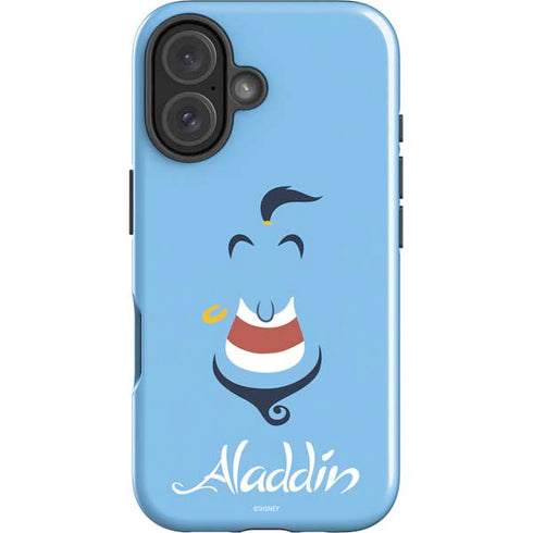 Disney Aladdin Genie Outline Art iPhone 16 Plus Impact Case
