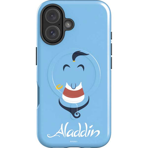 Disney Aladdin Genie Outline Art iPhone 16 Plus Magsafe Impact Case