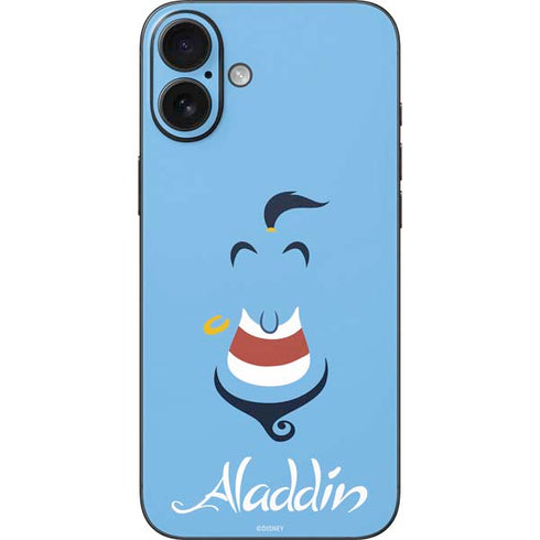 Disney Aladdin Genie Outline Art iPhone 16 Plus Skin