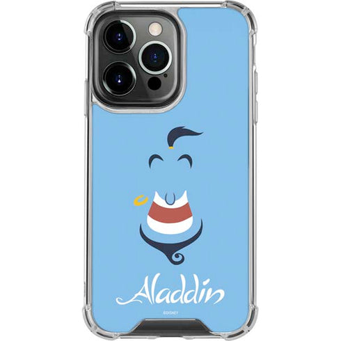 Disney Aladdin Genie Outline Art iPhone 16 Pro Max Clear Case