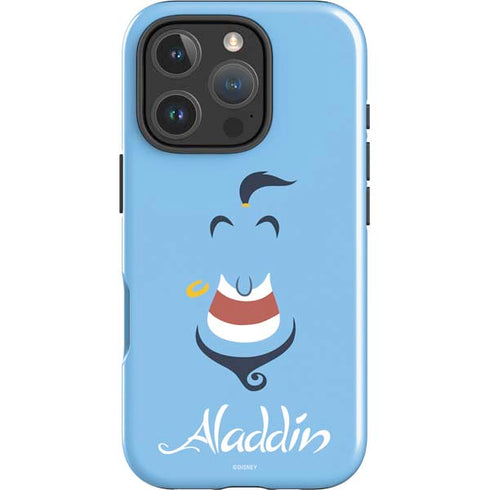 Disney Aladdin Genie Outline Art iPhone 16 Pro Max Impact Case