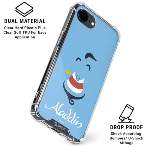 Disney Aladdin Genie Outline Art iPhone 16e Clear Case
