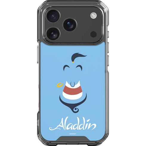 Disney Aladdin Genie Outline Art iPhone 18 Pro Clear Case