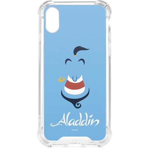 Disney Aladdin Genie Outline Art iPhone XS Clear Case