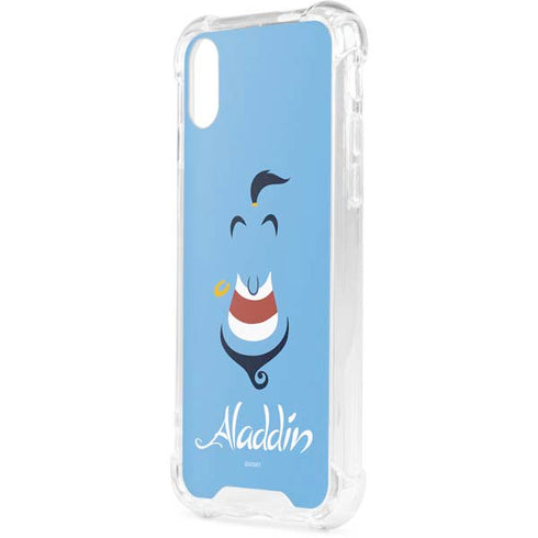 Disney Aladdin Genie Outline Art iPhone XS Clear Case