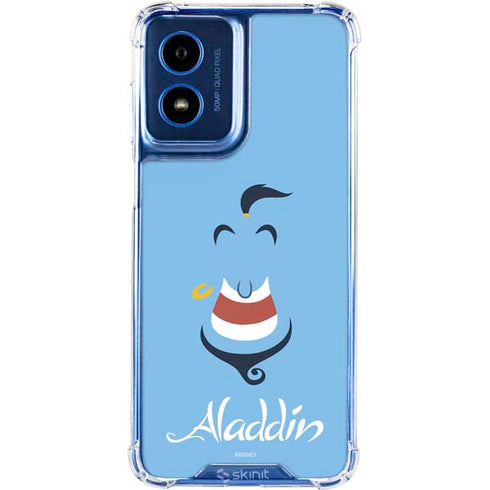 Disney Aladdin Genie Outline Art Moto G Play 4G (2024) Clear Case