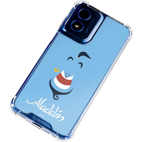Disney Aladdin Genie Outline Art Moto G Play 4G (2024) Clear Case