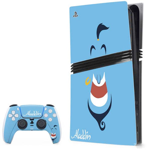Disney Aladdin Genie Outline Art PS5 Pro Bundle Skin