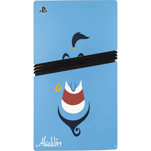 Disney Aladdin Genie Outline Art PS5 Pro Console Skin