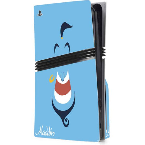 Disney Aladdin Genie Outline Art PS5 Pro Disk Console Skin