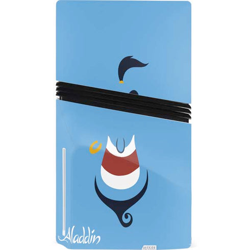 Disney Aladdin Genie Outline Art PS5 Pro Disk Console Skin